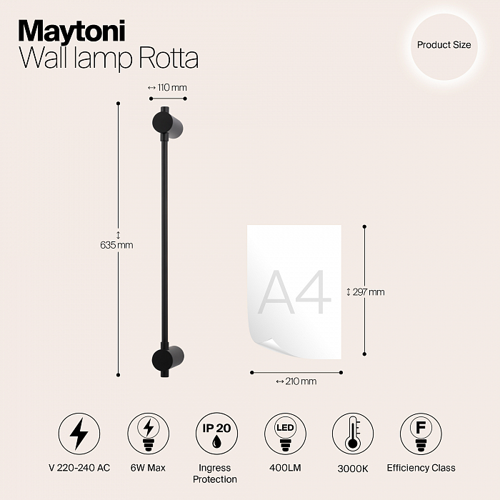 Бра Maytoni MOD413WL-L6B3K